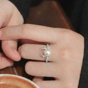 Alternative view of DORI | Nhẫn Pearl Deer bạc 925